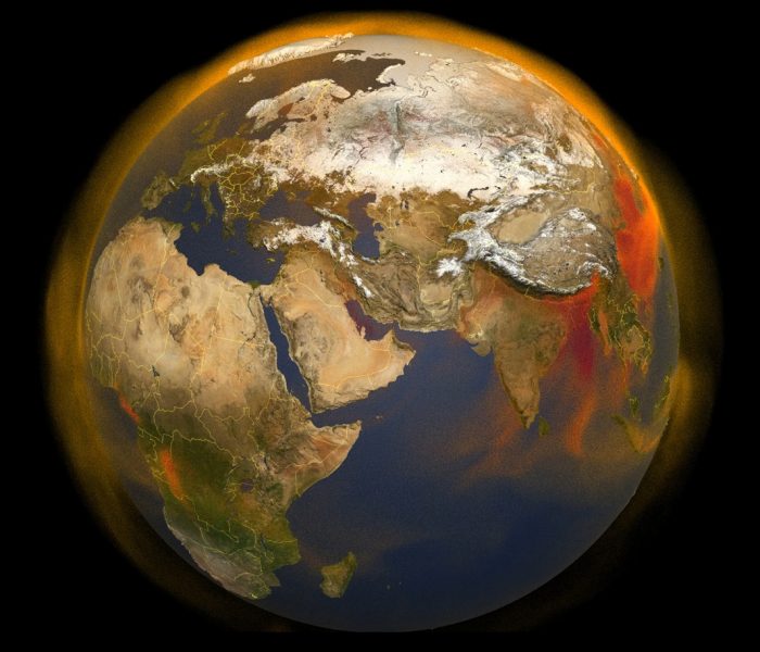 Verantwortung im globalen Maßstab: Die NASA-Visualisierung zeigt die verschiedenen Quellen von Methan als zweitgrößtem Verursacher des Treibhauseffekts. © NASA/Scientific Visualization Studio
