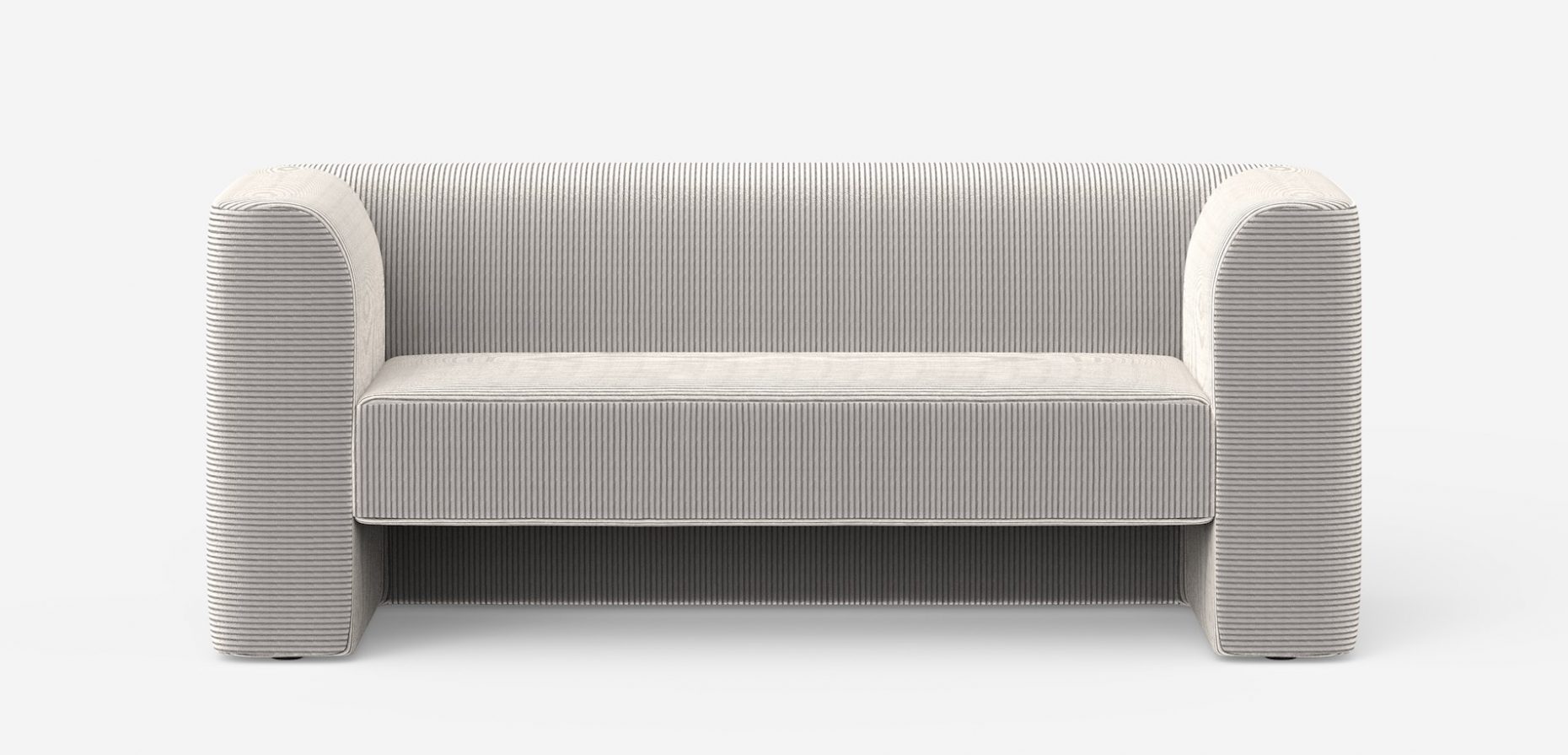 Die neue Sofagruppe F8 von Tecta verweist unverkennbar auf Bauhaus-Klassiker wie jene von Walter Gropius. Das Designerduo Geckeler Michels legte zugleich viel Wert auf Komfort und Gemütlichkeit. Rendering: © Geckeler Michels