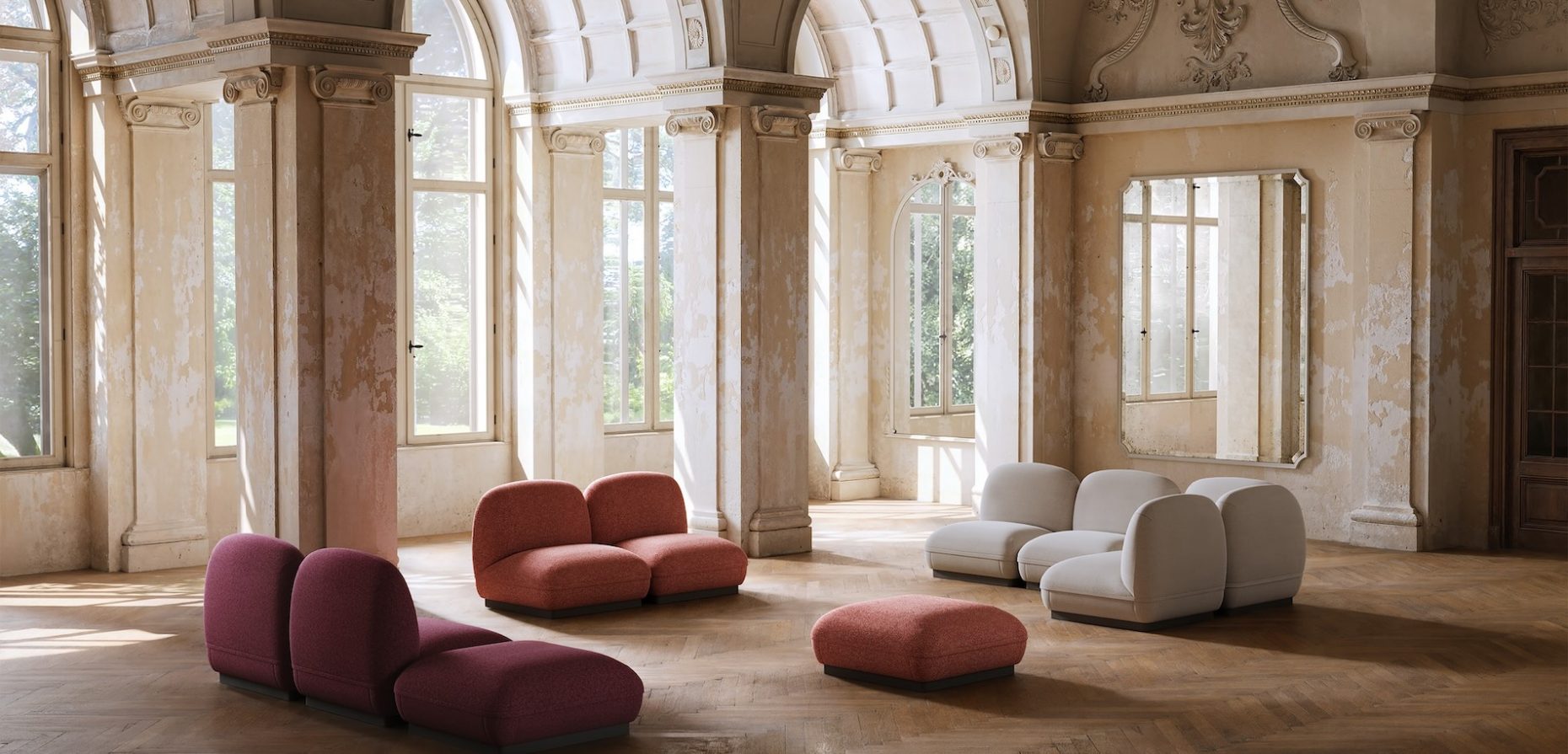 Mit COOMO hat die österreichische Marke Bene neu modulare Polstermöbel im Programm, die für Wandlungsfähigkeit und Nachhaltigkeit stehen. Foto: © Bene GmbH